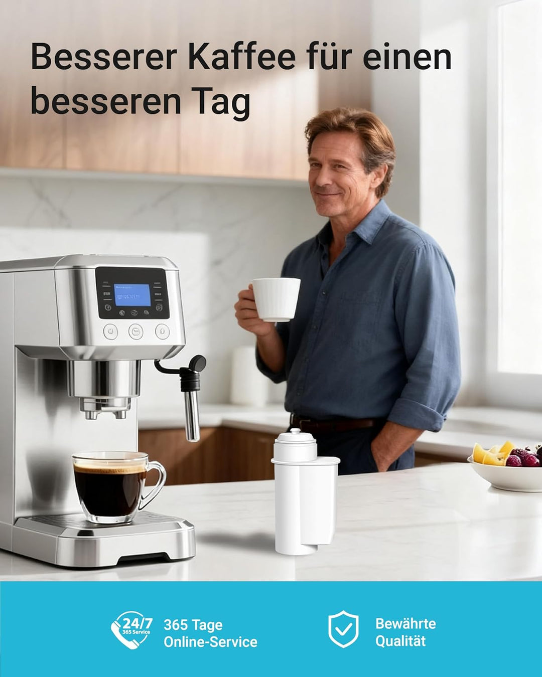AQUA CREST Wasserfilter Ersatz für Brita® Intenza; Siemens® TZ70033, TCZ7003, EQ. Serie; Bosch® 1200