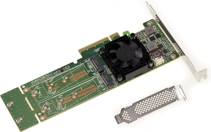 KALEA-INFORMATIQUE PCIe 3.0 8X Controller-Karte für 2 SSD M.2 NVMe M Key (M2 NGFF), Chipsatz PLX PEX
