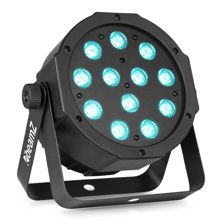 BeamZ SlimPar37 - LED PAR Strahler mit Fernbedienung, 12 x 4 Watt LED Strahler, DMX, Discolicht Part