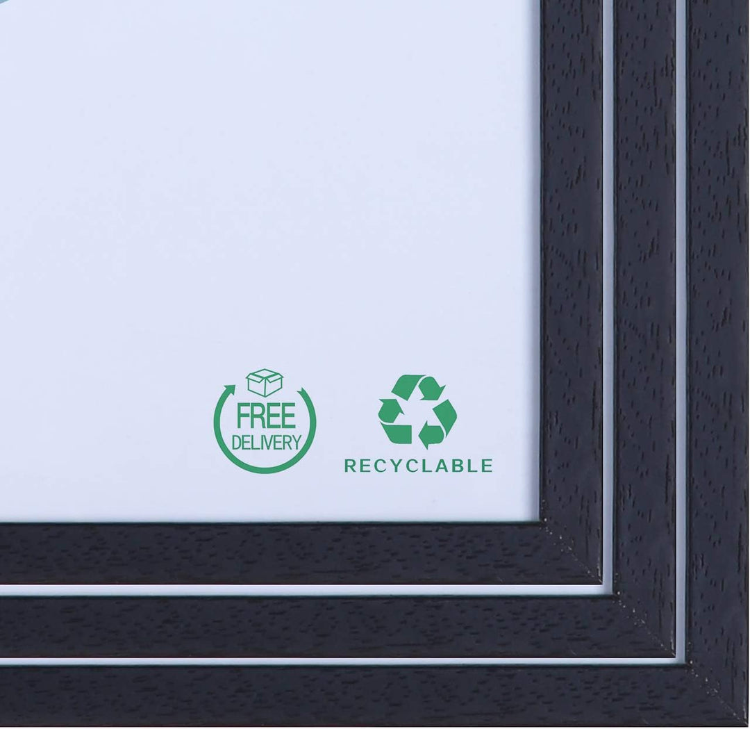 A3-Zertifikat-Bilderrahmen, 3er-Pack schwarzer Holz-Bilderrahmen mit Plexi-glass für Wandmontage-Dis