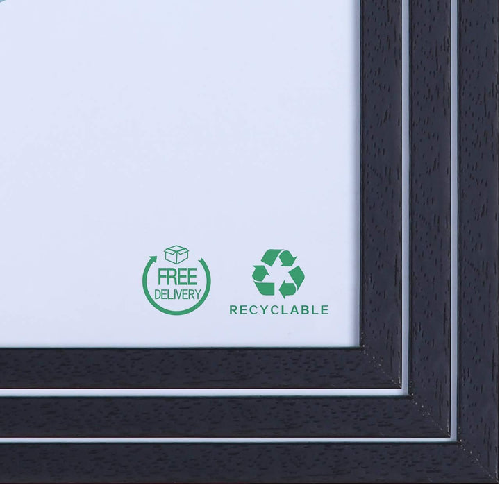 A3-Zertifikat-Bilderrahmen, 3er-Pack schwarzer Holz-Bilderrahmen mit Plexi-glass für Wandmontage-Dis