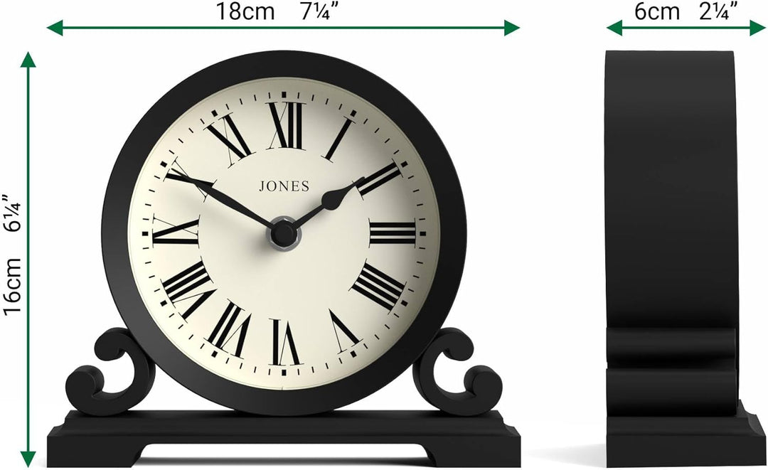 JONES CLOCKS® Saloon Wohnzimmer-Kaminuhr – Traditionelles/klassisches Design – Schlafzimmeruhr – Woh