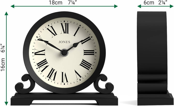 JONES CLOCKS® Saloon Wohnzimmer-Kaminuhr – Traditionelles/klassisches Design – Schlafzimmeruhr – Woh