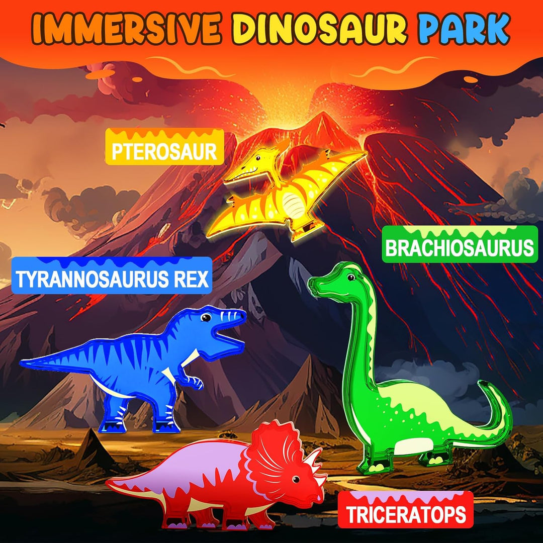 Dinosaurier-Spielzeug, magnetische Fliesen – Magnetbausteine für Kleinkinder, Kinderspielzeug, MINT,