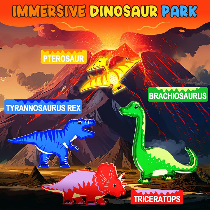 Dinosaurier-Spielzeug, magnetische Fliesen – Magnetbausteine für Kleinkinder, Kinderspielzeug, MINT,