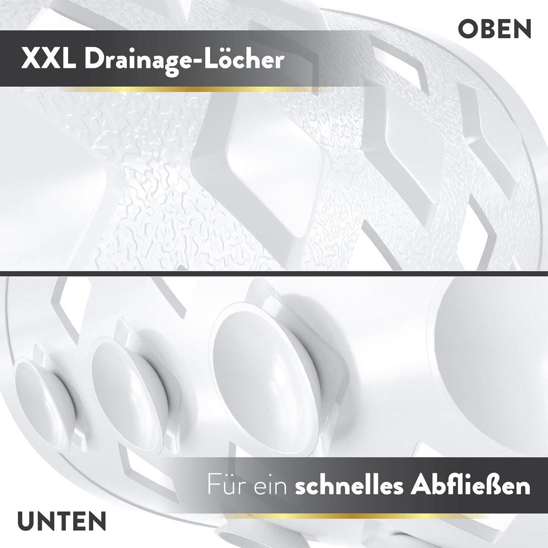 BAMONDO Duschmatte rutschfest & Hautsensitiv (weiss) 53x53 cm - Antirutschmatte Dusche maschinenwasc