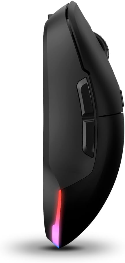 KROM KOMET - Kabellose RGB-Gaming-Maus, optischer Präzisionssensor Pixart PMW 3212, 8 Tasten, 5 dpi-