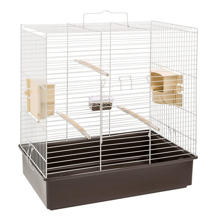 Ferplast Vogelkäfig Wellensittich Käfig Exotenkäfig, inkl. Vogelspielzeug, Vogel-Futternapf, Vogel-S
