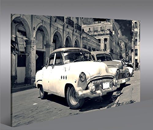 islandburner Bild Bilder auf Leinwand Taxi Cuba V2 Havanna 1p XXL Poster Leinwandbild Wandbild Dekoa