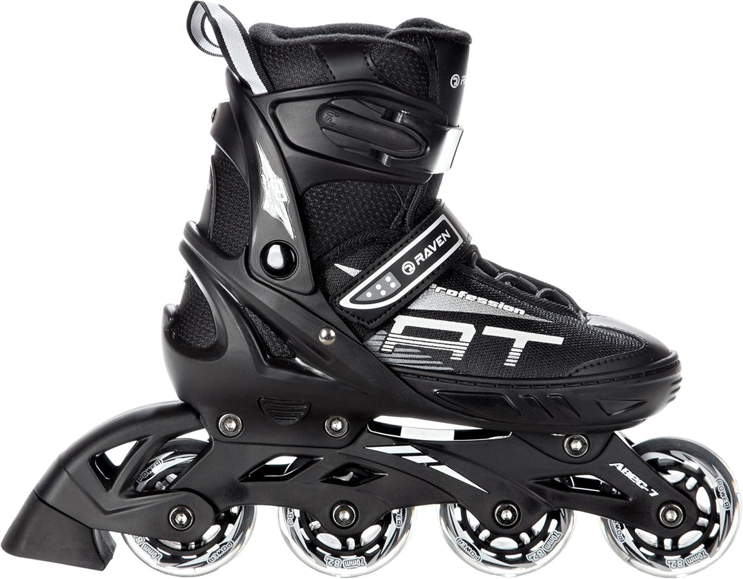 RAVEN Inline Skates Inliner Profession Black verstellbar (38-42(25cm-27,5cm))