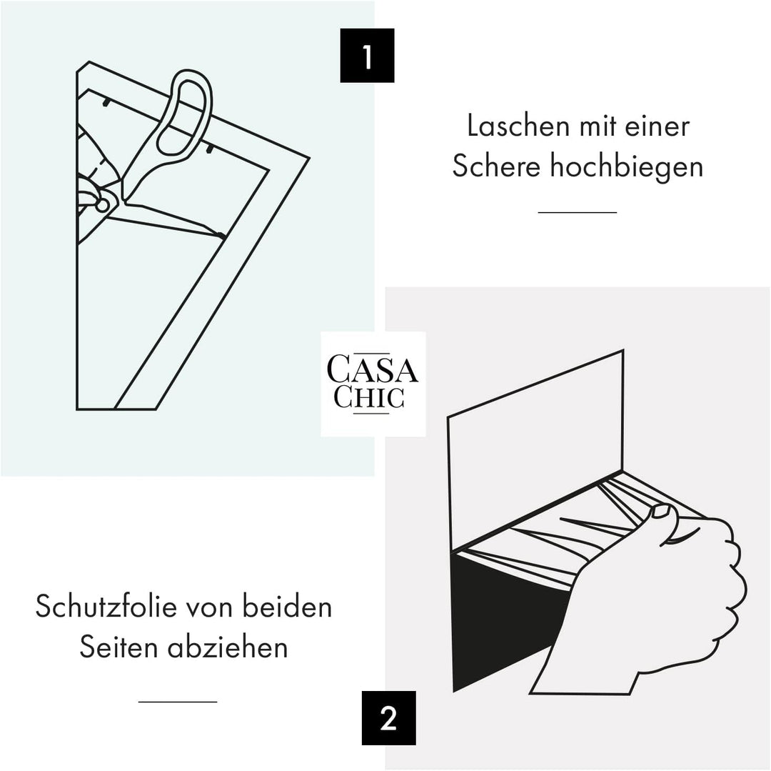 Classic by Casa Chic - Echtholz Bilderrahmen 50x70 cm - Weiss - mit Passepartout 40x50 cm - Acrylgla