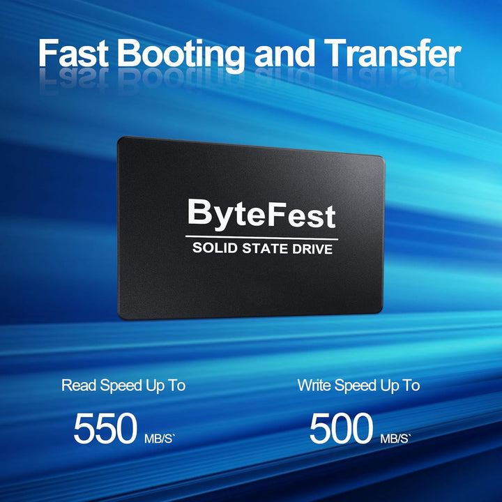 SSD 256GB 2.5 Zoll SATA III 7mm, Interne SSD Festplatte für PC und Laptop 256GB 2.5" SATA SSD, 256GB