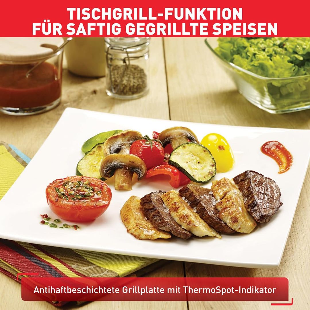 Tefal Raclette Ambiance RE4588 | für 10 Personen | inklusive Tischgrill-Funktion | Grillplatte antih