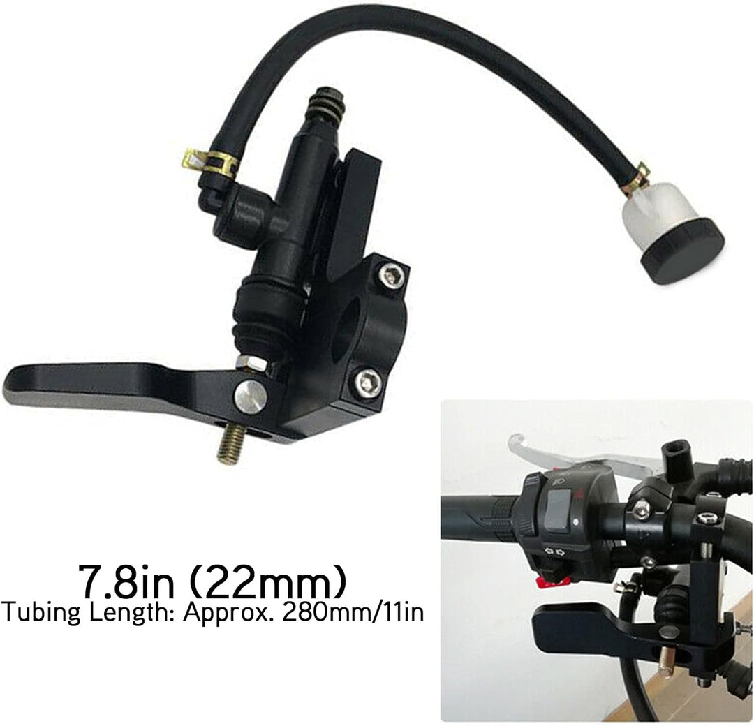 Yctze Aluminiumlegierung Bremspumpe 7 / 8in Motorradkupplung Daumenbremshebel Hintere Hauptpumpe Zyl