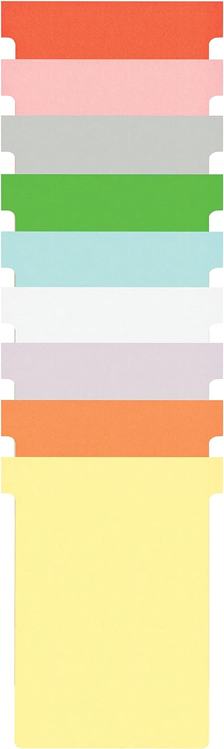 Nobo T-Karten Wochenplanungs-Set, Wandmontage, Haftnotizen Set mit 8 Spalten &amp; 54 Slots, Grösse 3, e
