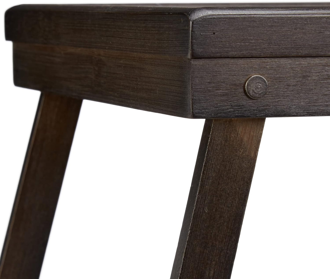 Relaxdays Betttablett Bambus, klappbare Beine, erhöhter Rand, Frühstückstablett fürs Bett, HBT: 22x6