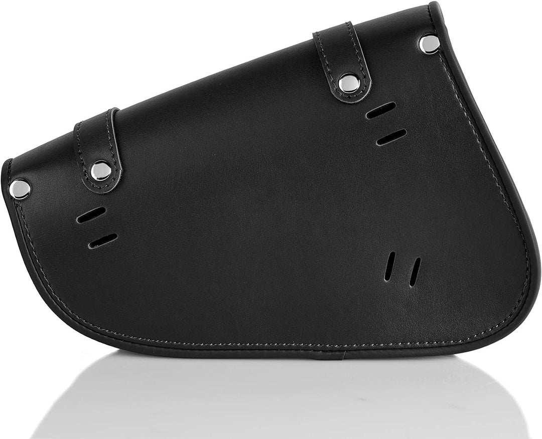 Customacces AP0002N Leder-Satteltasche Customacces Detroit Model Rechte Seite Schwarz für Harley Dav