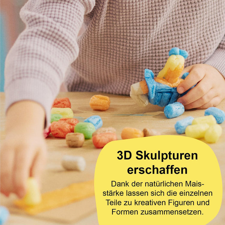 Playmais Classic Colors & Forms | 800 Playmais Teile | Bastelset | natürliches Spielzeug | inkl. Sch
