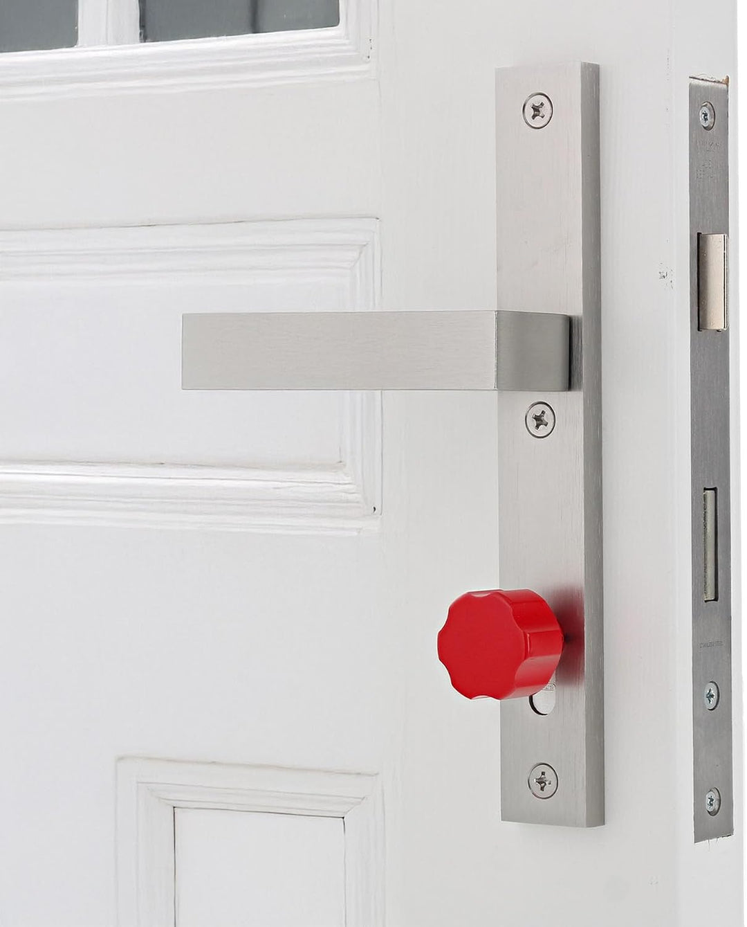 ToniTec Knaufzylinder TEC440 by ABUS Schliesszylinder mit EasyTurn grosser Knauf rot Zylinderschloss