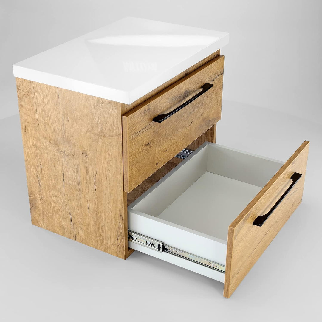 paplinskimoebel GIRONA Waschbeckenunterschrank hängend 60 cm breit, Universal Badschrank mit 2 Schub