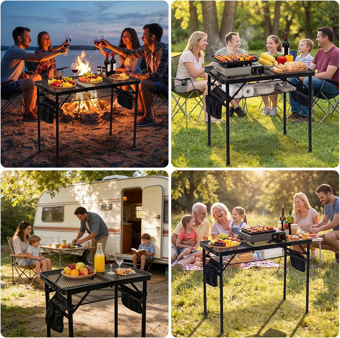 Campingtisch Klappbar Klapptisch Tragbarer Picknicktisch Leicht Beistelltisch Camping Folding Table
