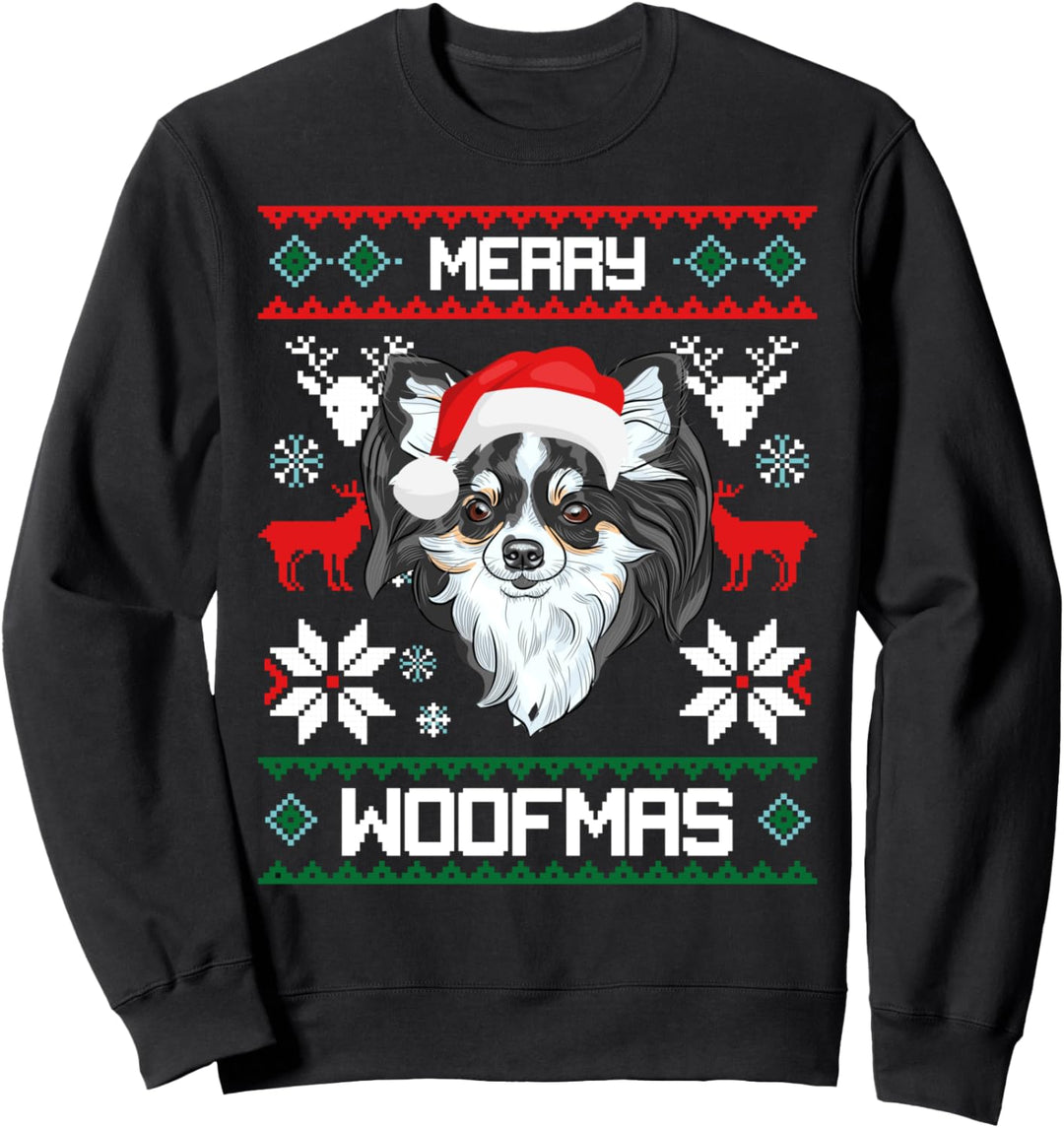 Chihuahua - Merry Woofmas Hund Weihnachten Xmas X-Mas Sweatshirt