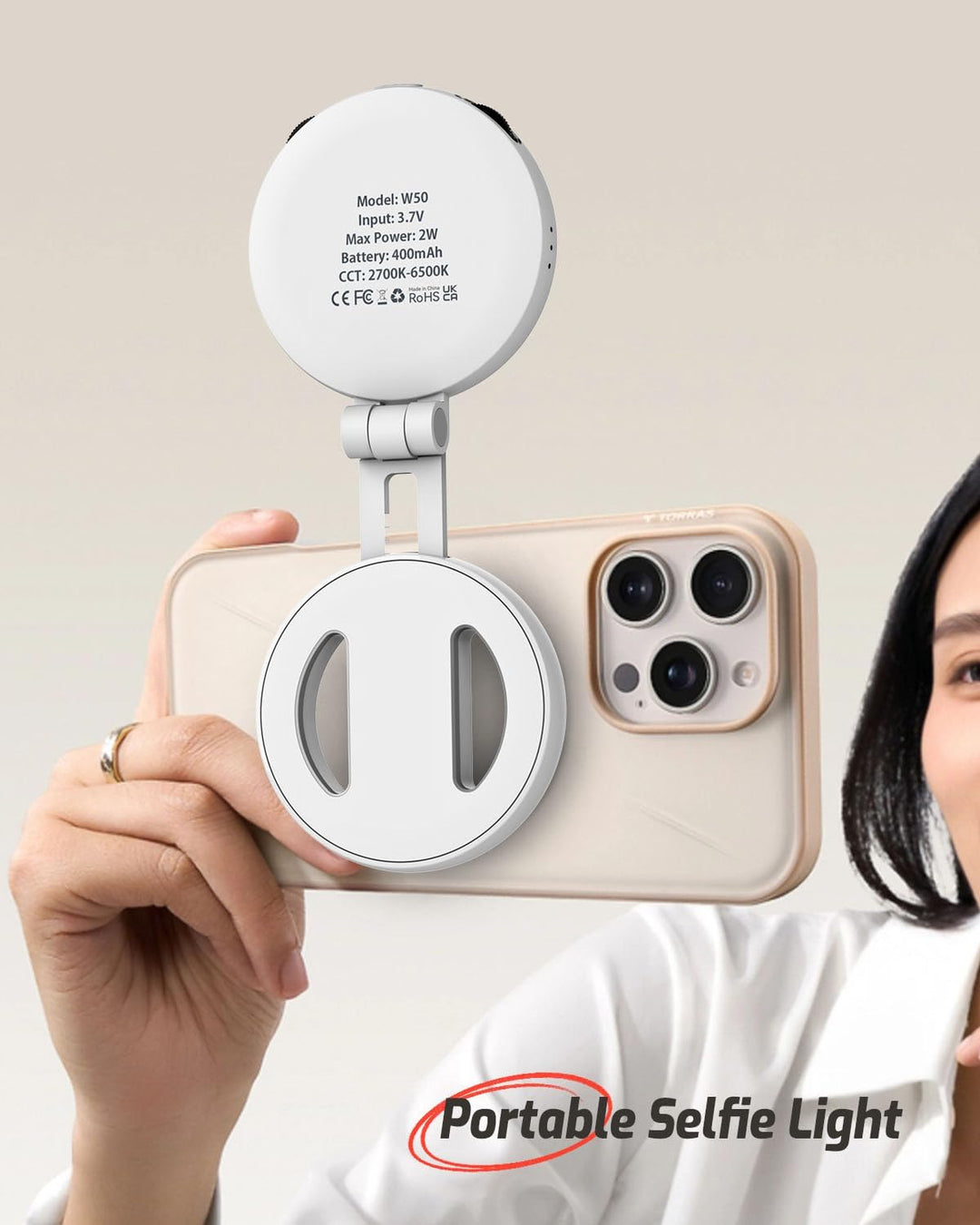 Ringlicht Handy Selfie Licht für iPhone - Magnetisches Handy Licht Telefonringlicht wiederaufladbar