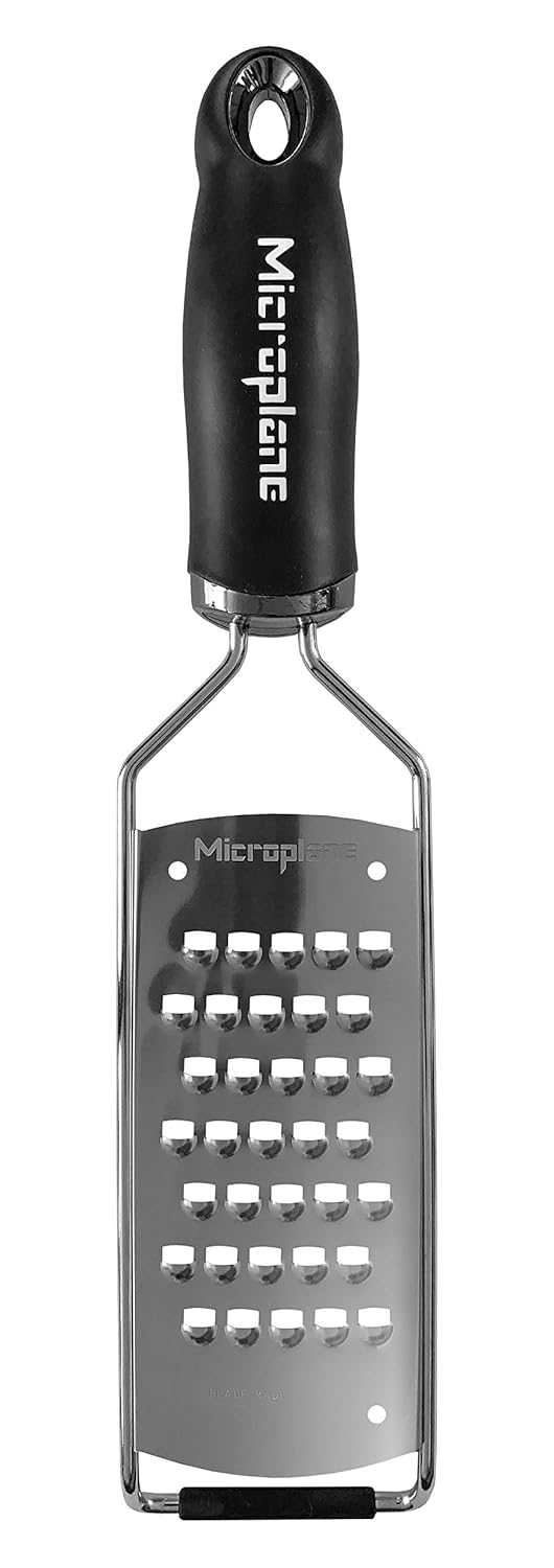 Microplane Reibe Sternenklinge Edelstahl Schwarz Gourmet Serie & Küchenreibe Sehr Grob für Kartoffel