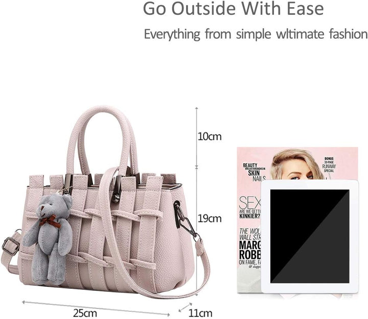 Neue Mädchen/Frauen süsse Mode-Handtasche Messenger Bag Umhängetasche Schulter-Geldbeutel Tote Weiss