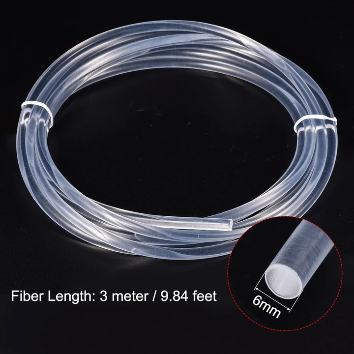 sourcing map PMMA Seitenglühend Glasfaserkabel 6mm 3.0M für LED Lichtleiter im Haus, Hotel