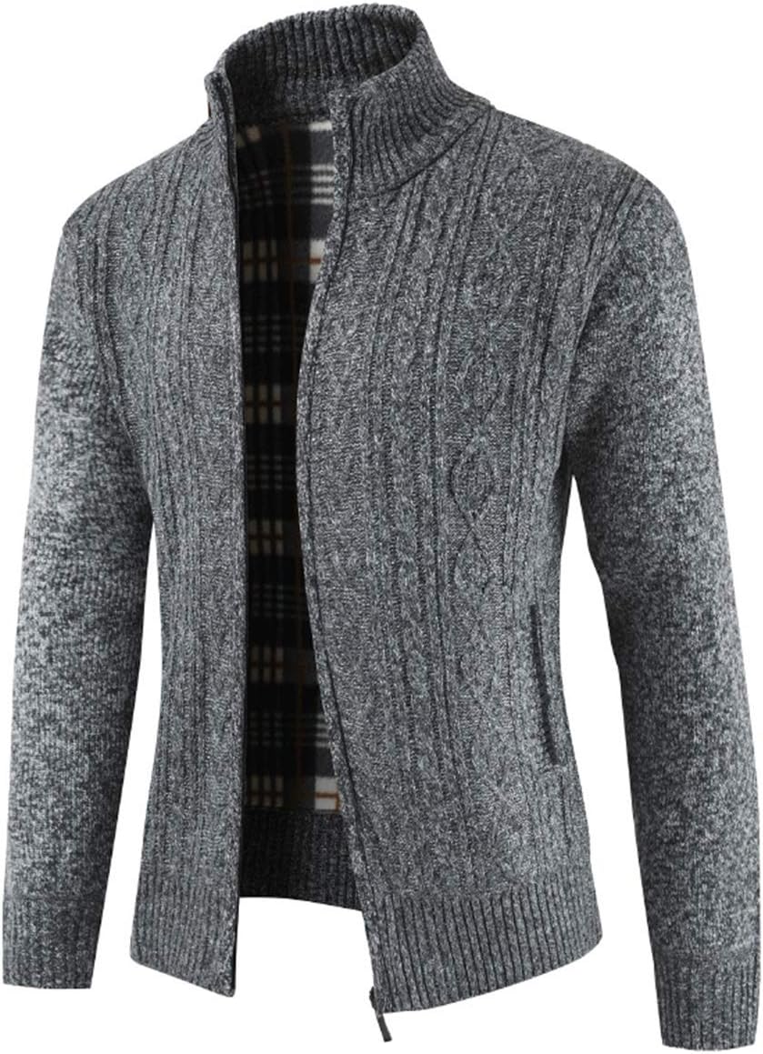 Sliktaa Herren Strickjacke Festival Cardigan Warm Trachtenjacke Mode Schlichter Pullover Langarm Swe