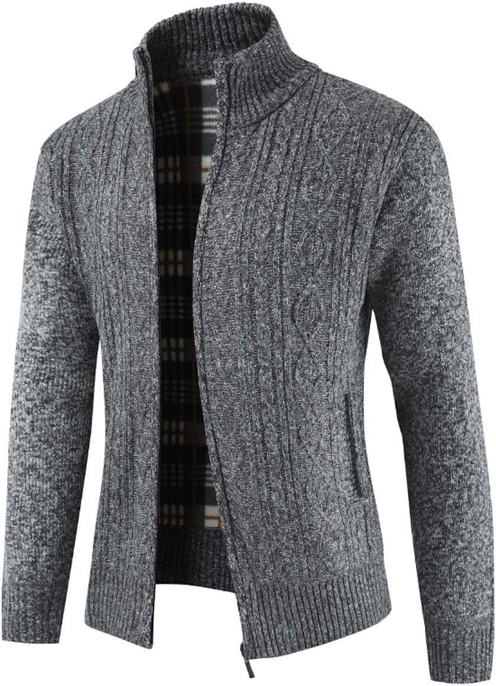 Sliktaa Herren Strickjacke Festival Cardigan Warm Trachtenjacke Mode Schlichter Pullover Langarm Swe
