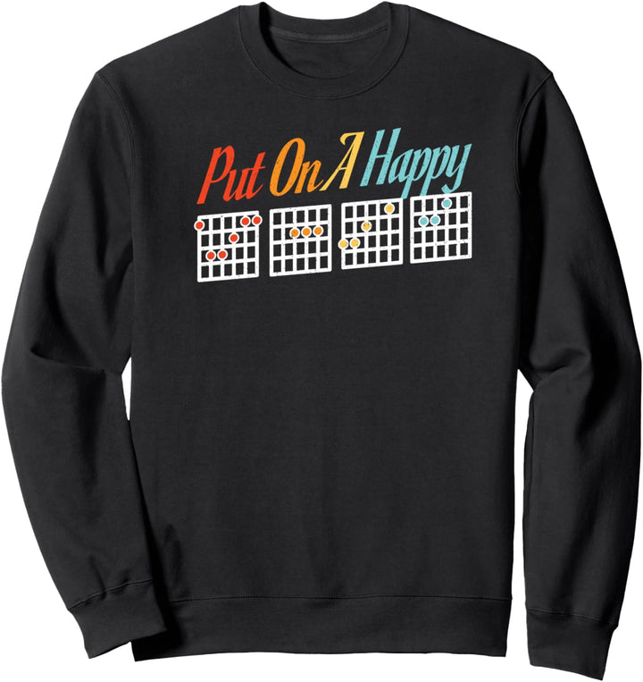 Lustige Gitarre als fröhliches Vintage-Musikgeschenk Sweatshirt