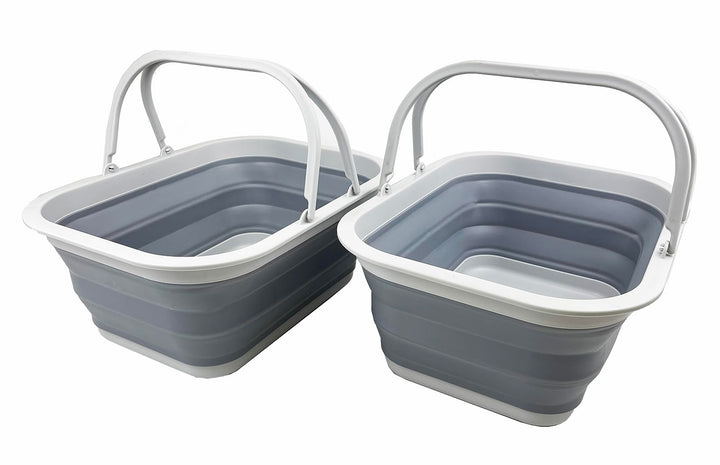 SAMMART 15L Zusammenklappbarer Korb mit Griff - Tragbarer Picknickkorb/Krater für den Aussenbereich