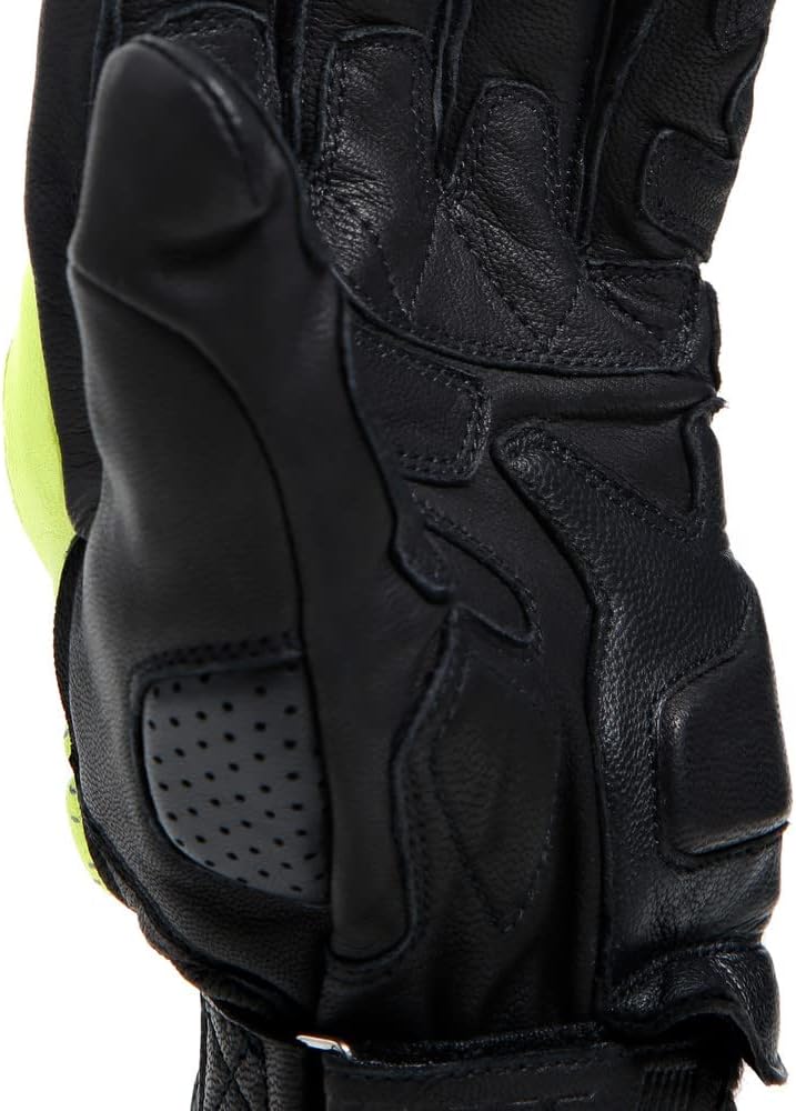 Dainese Impeto D-Dry Handschuhe Leder Motorradhandschuhe Damen Herren Schwarz/Fluo-Gelb M M schwarz/