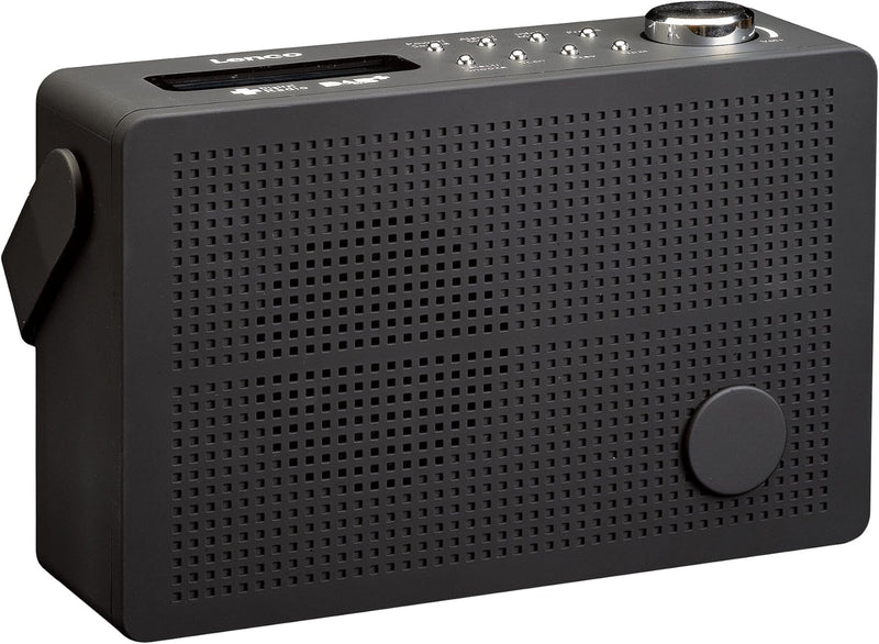 Lenco DAB + Digitalradio/UKW Radio PDR-030 Tragbar mit Akku, RDS-Anzeige, Senderspeicher, Wecker-Fun