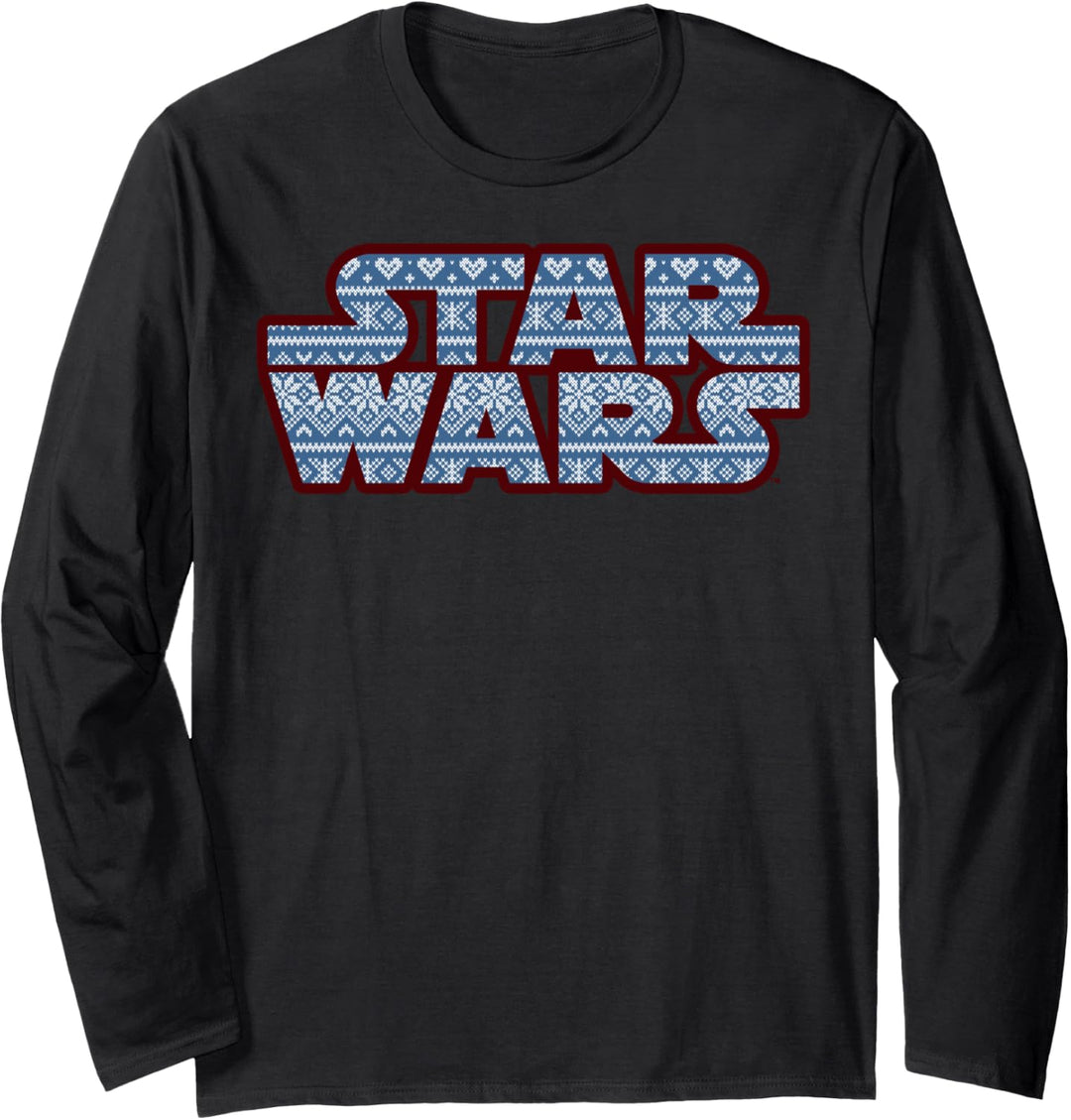 Star Wars Christmas Fair Isle Style Logo Langarmshirt