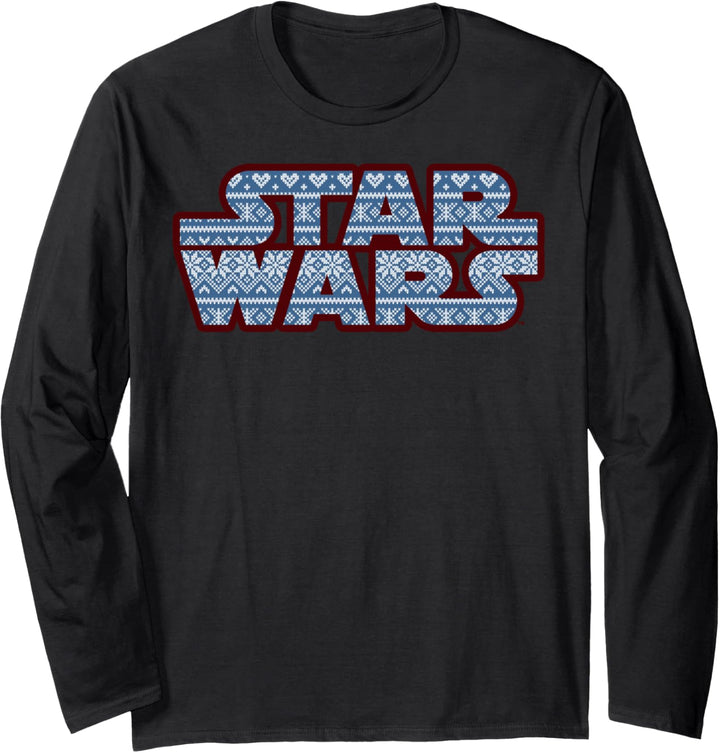 Star Wars Christmas Fair Isle Style Logo Langarmshirt