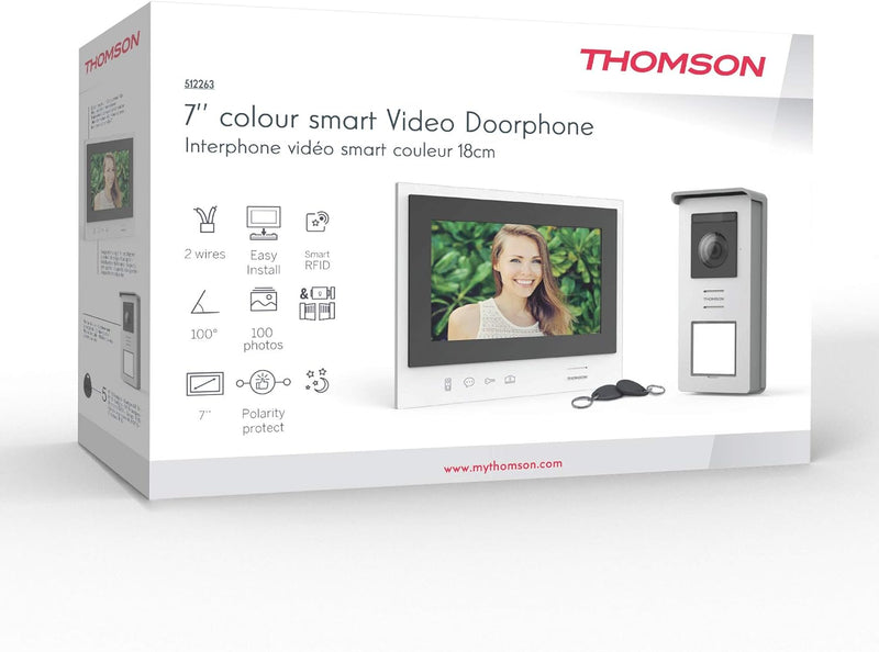 THOMSON SMART BRACKET II, Türsprechanlage, Video, 7 Zoll Monitor, 1 Stück (1er Pack)