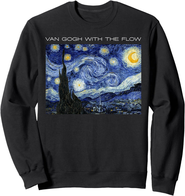 Sternennacht von Vincent Van Gogh | Van Gogh With The Flow Sweatshirt