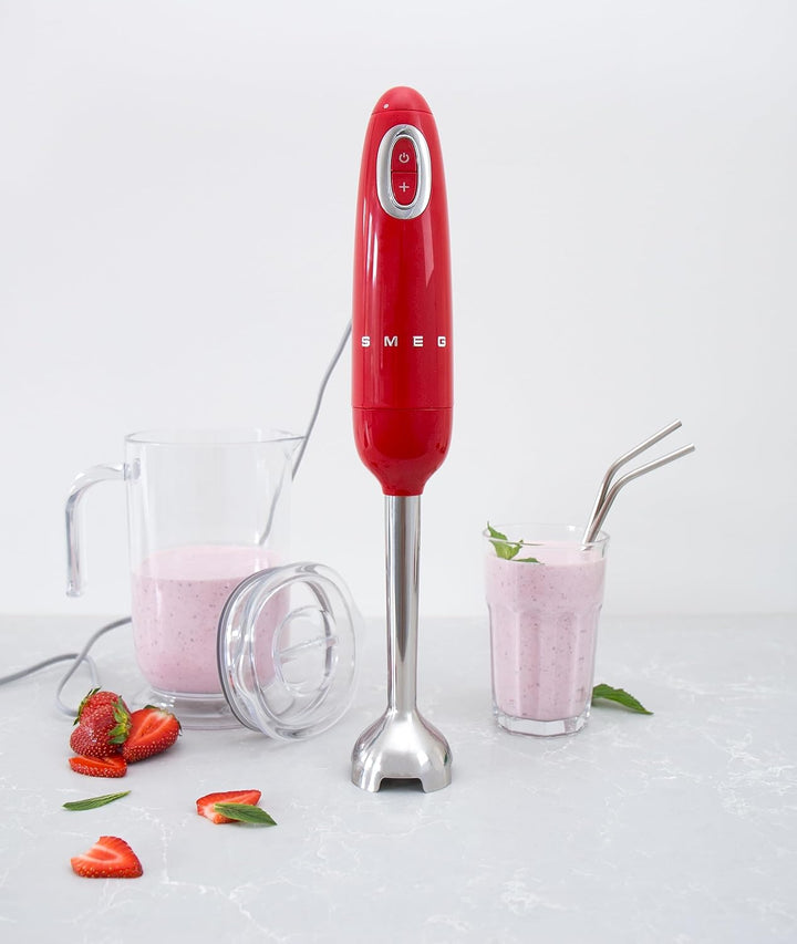 Smeg, HBF11RDEU Stabmixer, Turbo-Funktion und Flowblend-Schneidesystem, mit rutschfestem Griff, inte