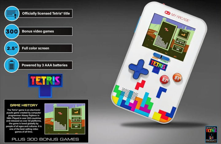 My Arcade DGUNL-7029 Tetris Go Gamer Classic Handheld Portable Video Game System (301 GAMES IN 1)