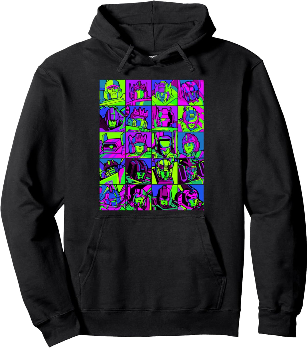 TRANSFORMERS Transformer Squares Neon Pullover Hoodie