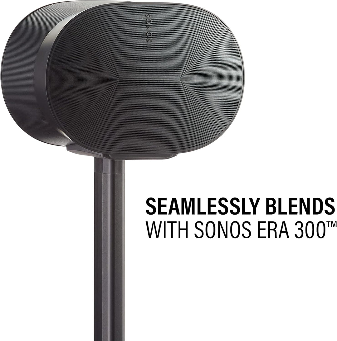Sanus Lautsprecherständer für Sonos Era 300 Single WSSE31, Feste Höhe Schwarz, Schwarz