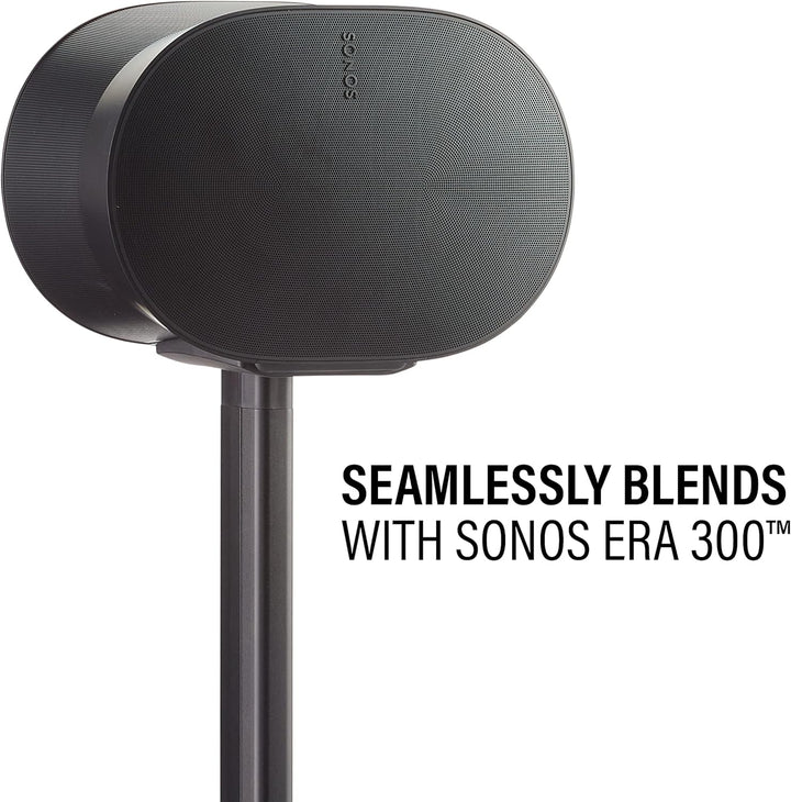 Sanus Lautsprecherständer für Sonos Era 300 Single WSSE31, Feste Höhe Schwarz, Schwarz