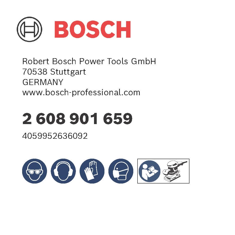 Bosch 50x EXPERT C470 Schleifpapier mit 6 Löchern (für Farbe auf Holz, Hartholz, Ø 115x107 mm, Körnu