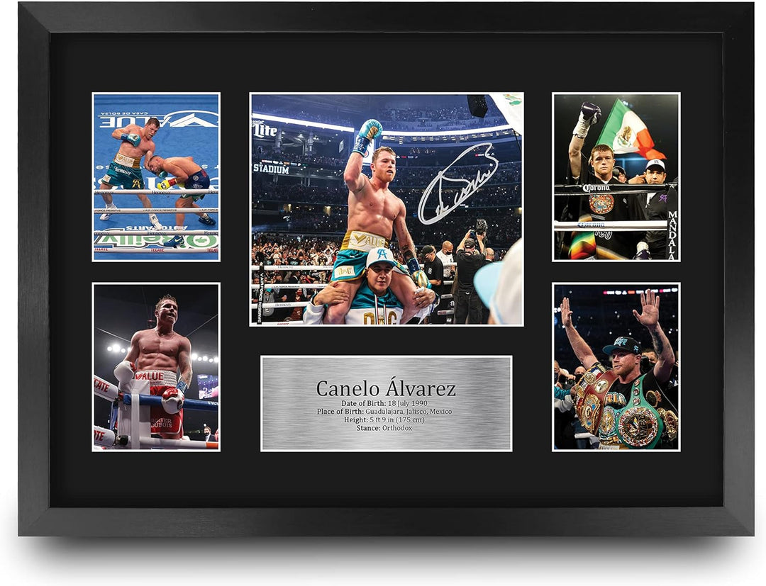 HWC Trading FR A3 Canelo Alvarez Boxing Geschenke Gedrucktes Signiertes Autogrammbild Für Boxer-Erin