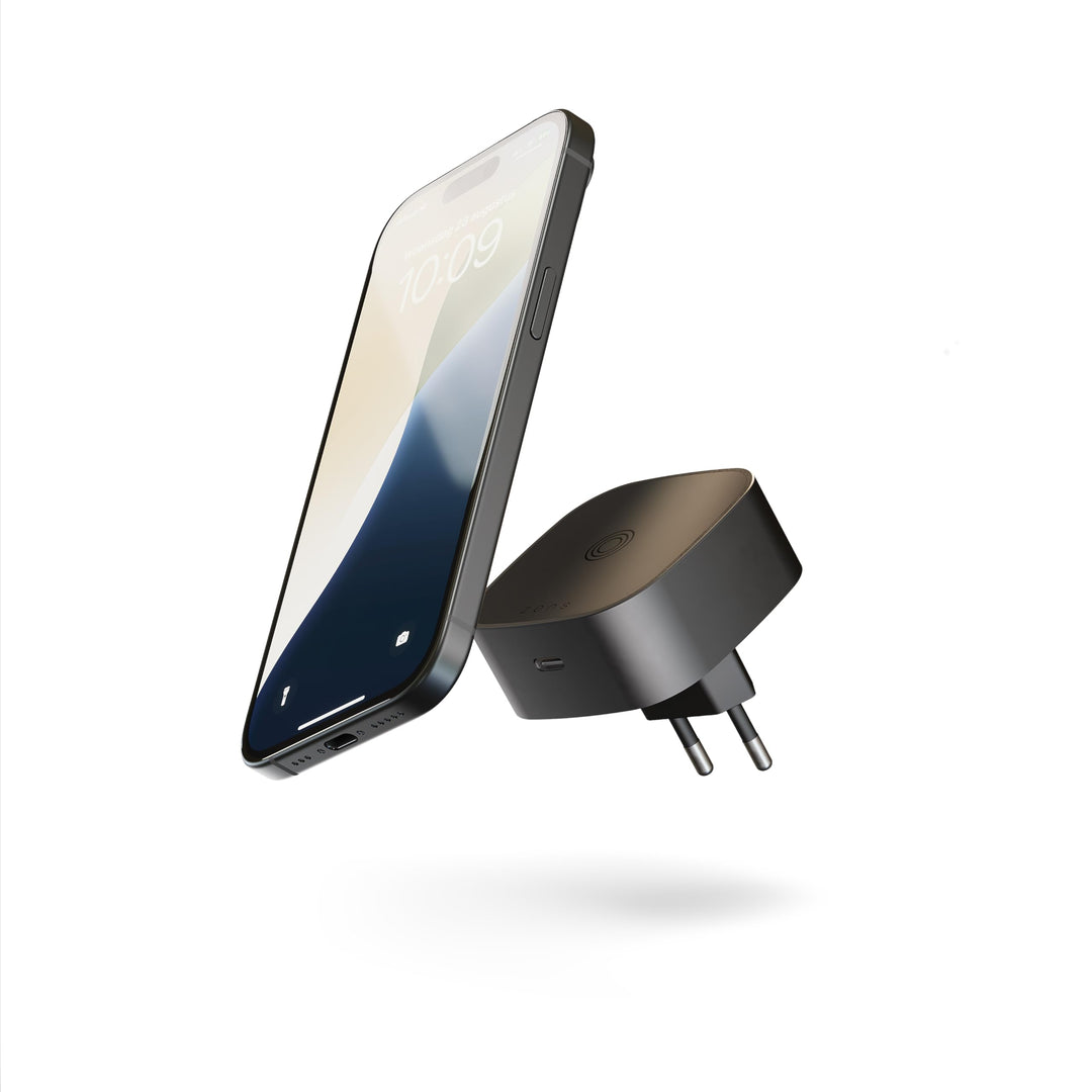 Zens Wireless Charging EU Power Adapter, kabelloses MagSafe und Qi-Ladegerät (15 W) für iPhone Air,