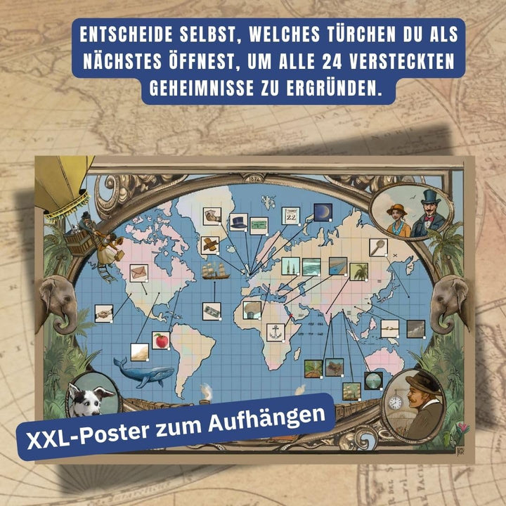24 DAYS ESCAPE – Der Escape Room Adventskalender: In 80 Tagen um die Welt: 24 verschlossene Rätselse