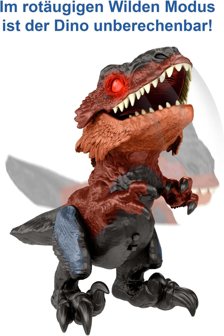 Jurassic World GYW89 - Ein neues Zeitalter – Uncaged Rowdy Roars Pyroraptor Dinosaurier-Actionfigur,